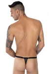 Pánská tanga z imitace kůže černá 6753 - foto 2