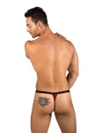 Pánská lesklá tanga červená 6846 - foto 2