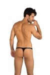Pánske lesklé tanga čierne 6864 - foto 2