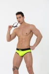 Pánske reflexné žluto-zelené plavky push-up slip 7225 - foto 4