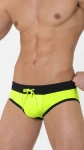 Pánske reflexné žluto-zelené plavky push-up slip 7225 - foto 2