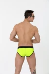 Pánske reflexné žluto-zelené plavky push-up slip 7225 - foto 5