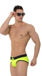 Men's Push-Up Swim Briefs in Reflective Yellow-Green 7227 - foto 2