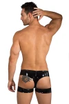 Men's Shiny Boxers with Suspender Effect Black 7324 - foto 2