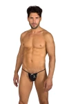 Pánská lesklá mini-tanga černá 7330 - foto 1