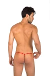 Pánska lesklá mini-tanga červená 7331 - foto 2