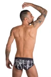 Pánské slip plavky černobílé 7364 - foto 2
