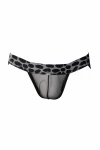 Pánský leopardí průhledný jockstrap černý 7424 - foto 3