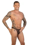 Pánske priehľadné tanga čierne 7437 - foto 1
