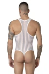 Pánské transparentní body tanga bílé 7447 - foto 2