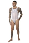 Pánské transparentní body tanga bílé 7447 - foto 3