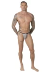 Pánske krajkové tanga šedá 7469 - foto 3