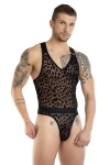 Pánské leopardí body tanga černé 7478 - foto 1