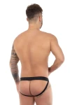 Men's Lace Jockstrap with Ring Black-Red 7524 - foto 2
