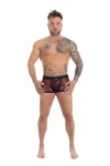 Men's Shiny Boxer Shorts Black-Red 7552 - foto 4