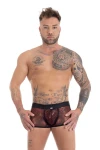 Men's Shiny Boxer Shorts Black-Red 7552 - foto 1