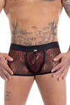 Men's Shiny Boxer Shorts Black-Red 7552 - foto 3
