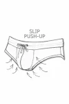 Pánske reflexné žluto-zelené plavky push-up slip 7225 - foto 6