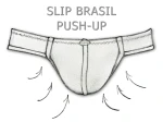 Pánské brasil PUSH-UP slipy černé 7287 - foto 3