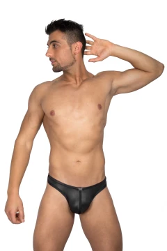 Pánske anatomické tanga čierne 7288