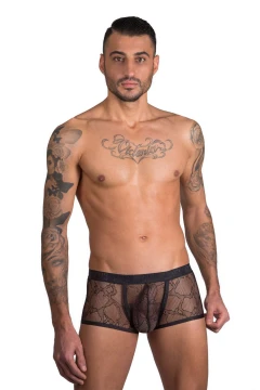 Pánske maskáčové push-up boxerky čierne 7340