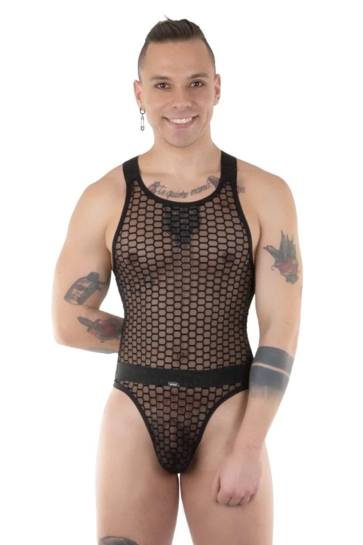 Pánske body tanga čierne 7527